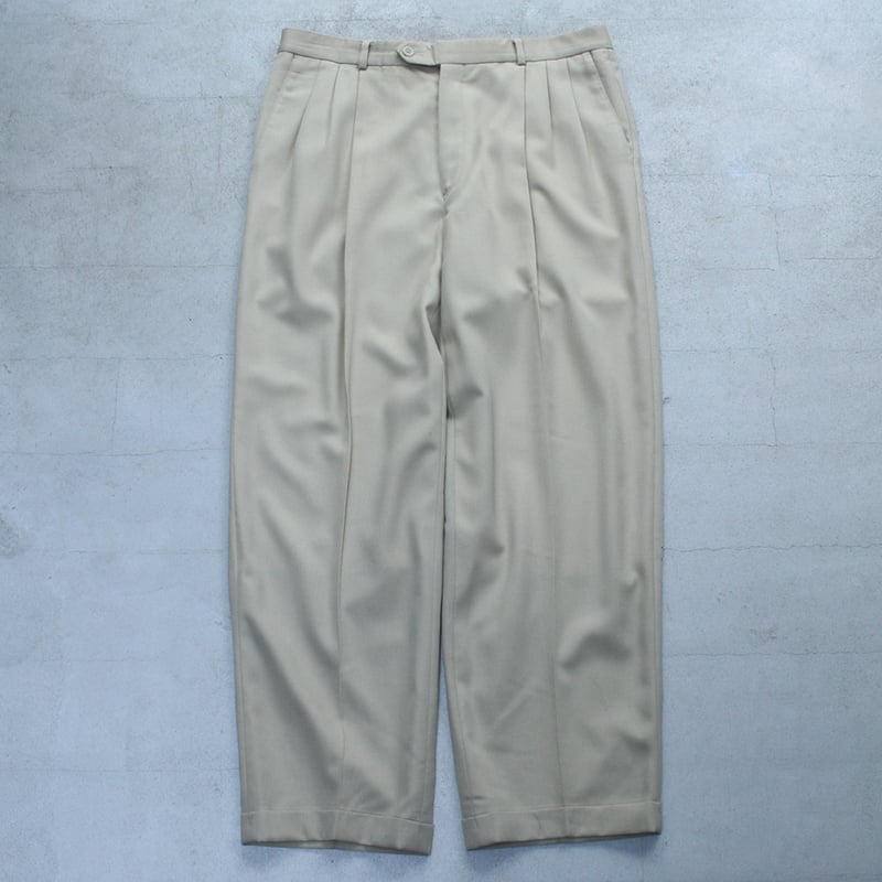 1990s Givenchy 3tuck slacks 90's GIVENCHY MONSIEUR 3Tack Wool