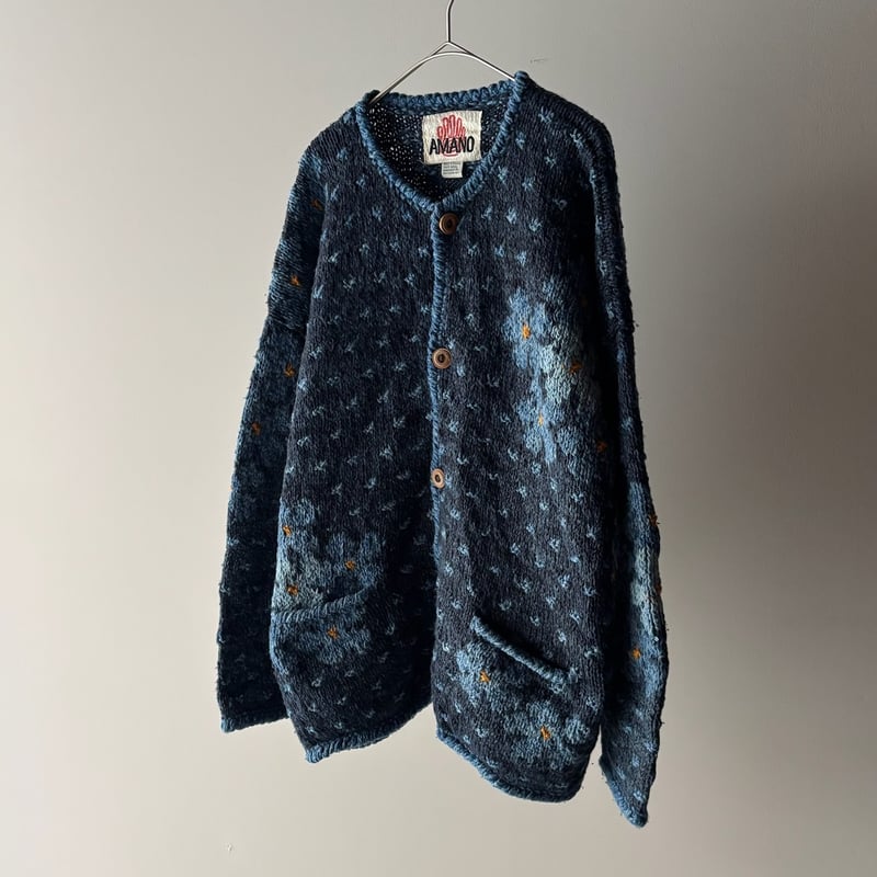 AMANO floral patterned ecuador knit cardigan |