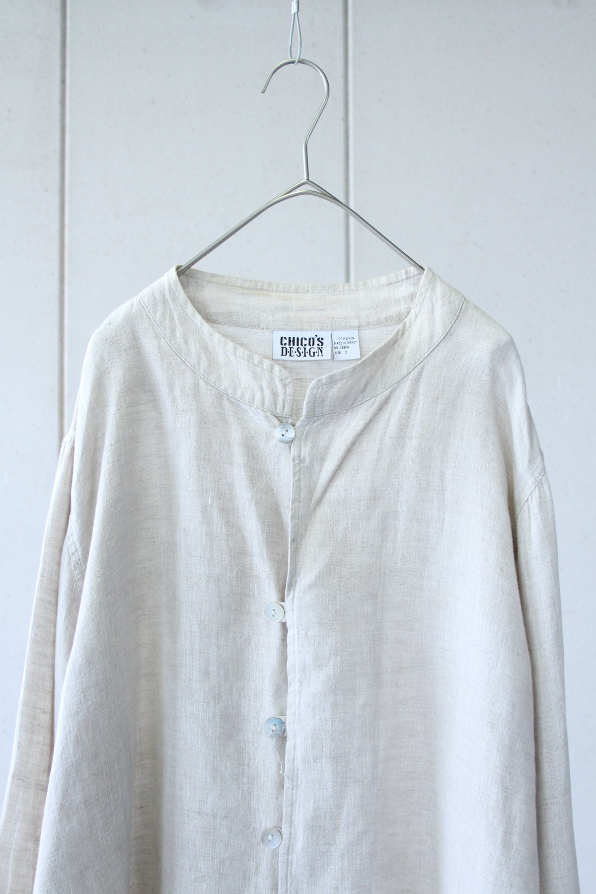 90s CHICO’S Design リネンレーヨン ミリタリーシャツジャケット fit=scale-down,w=1200