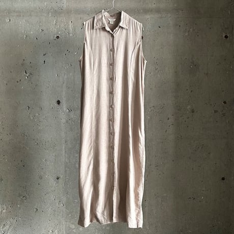 Christopher&banks linen×rayon long one-piece