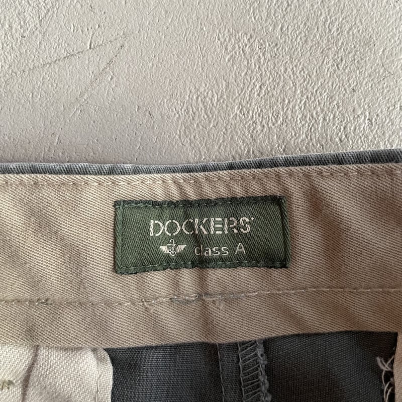 90s~ Dockers 2tuck cotton chino slacks ''olive