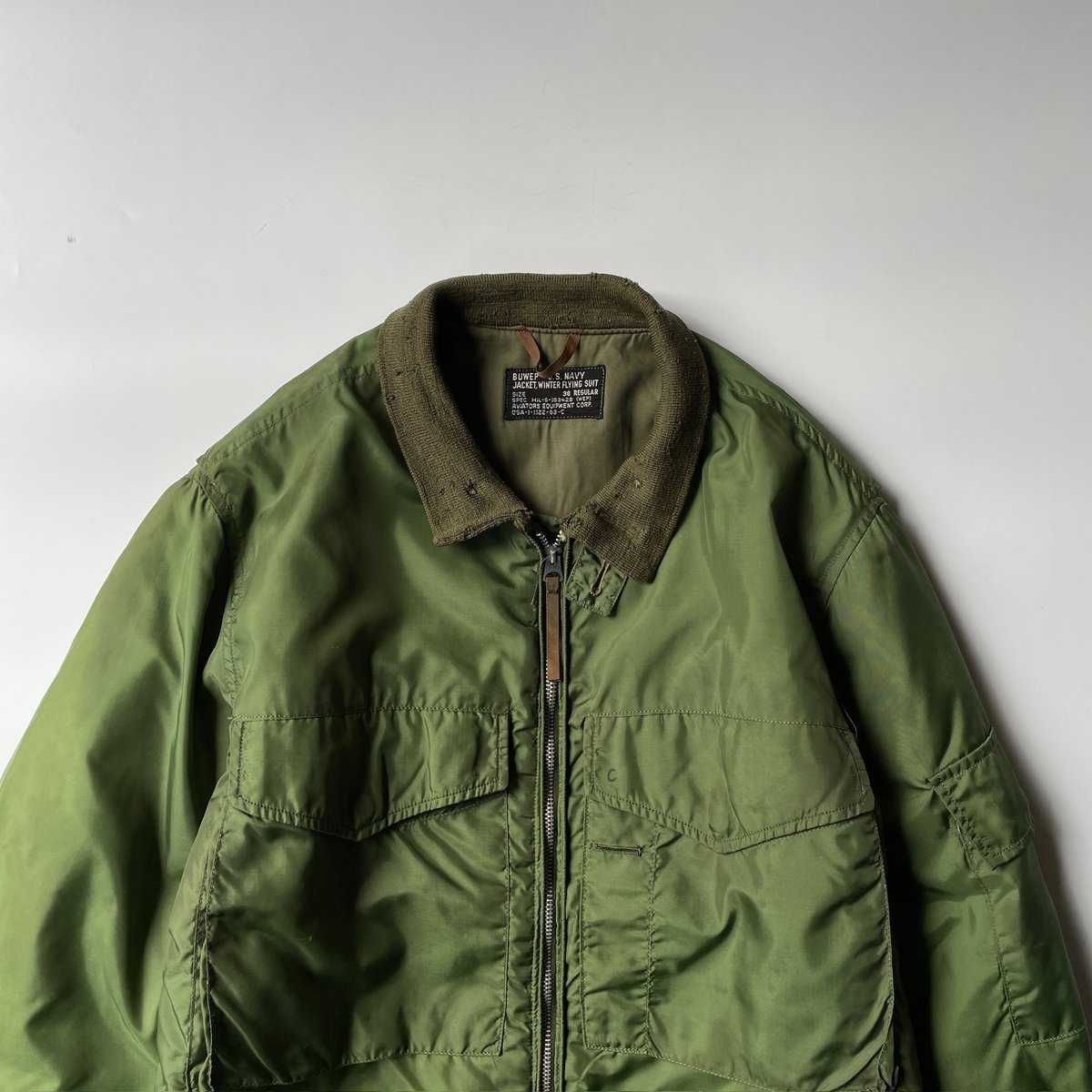 米軍 60's フライトジャケット サージグリーン 米軍 60's フライトジャケット サージグリーン 60s US Navy G-8 flight