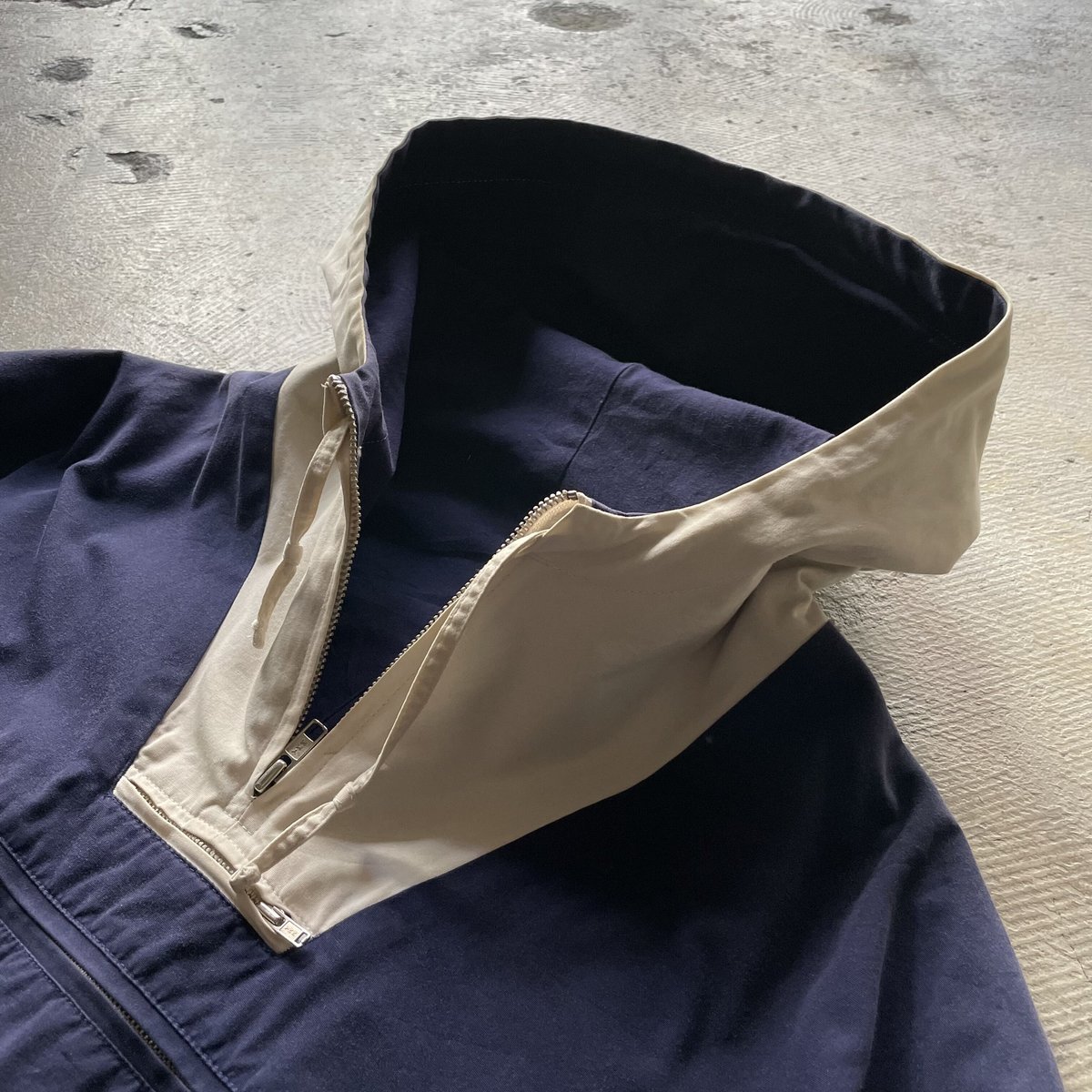 old j.crew アノラックパーカー　ハーフジップ　プルオーバー 90s J.CREW 無地 ハーフジップ プルオーバー コットンパーカー