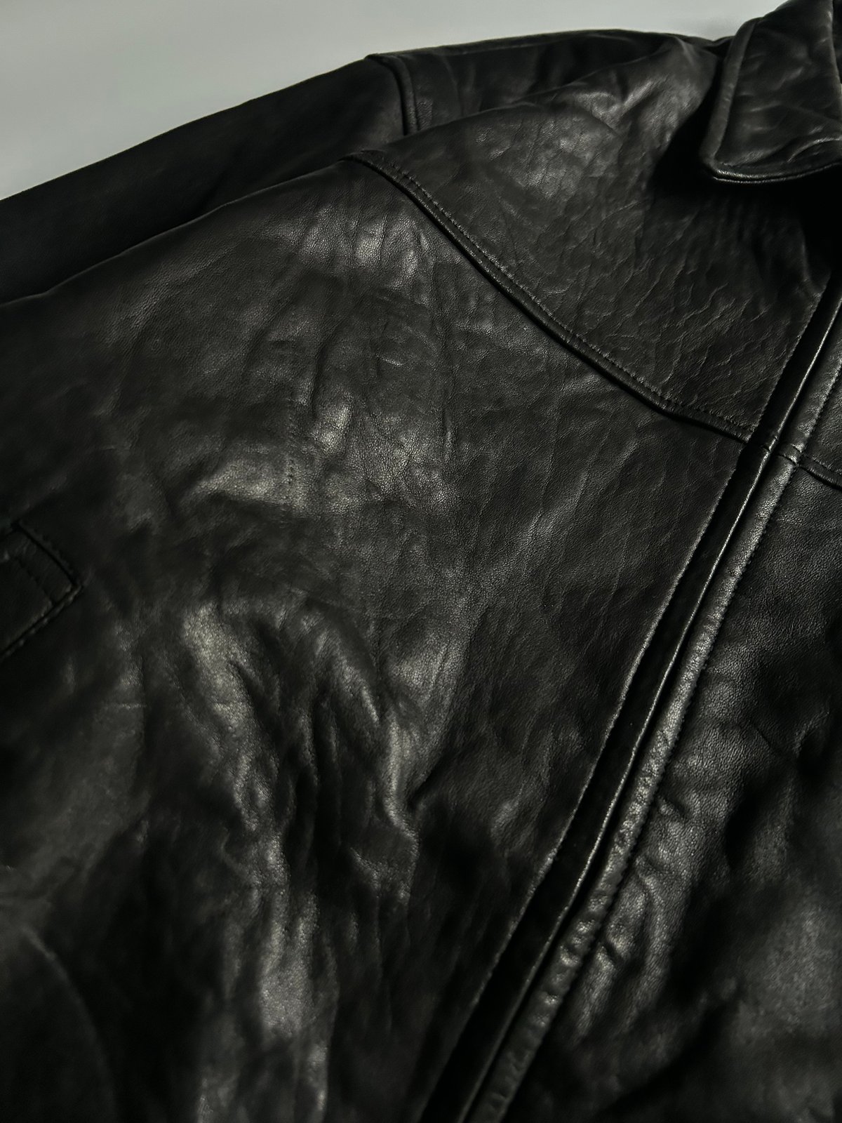 90's Boston Harbour sheep skin leather single z