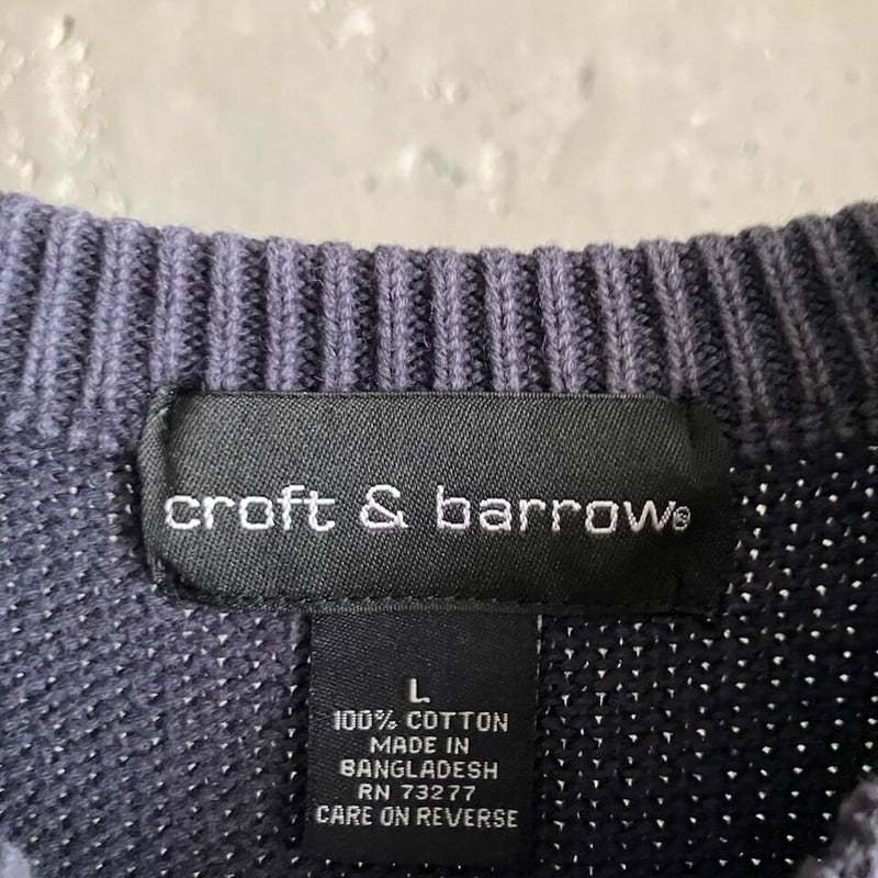 90s croft&barrow コットンニット　ブラック 楽天市場】・croft&barrow・（素材（生地・毛糸）ニット