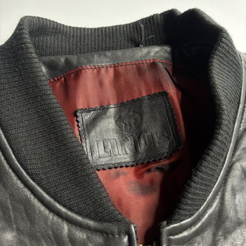 90's MA-1 type leather bomber jacket | sui & shara