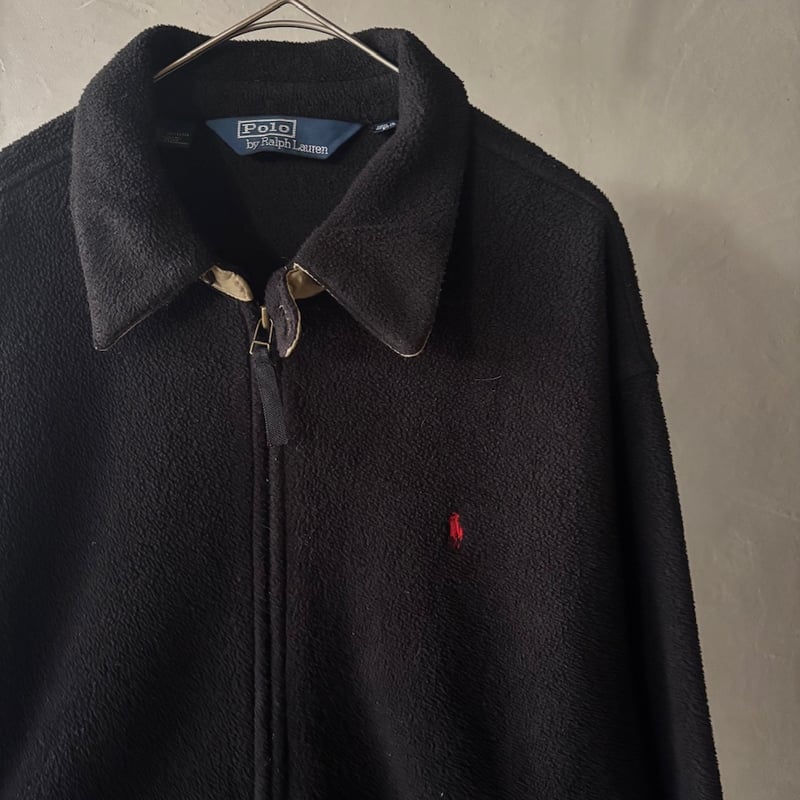 90s Ralph lauren fleece swing top “Black” | sui