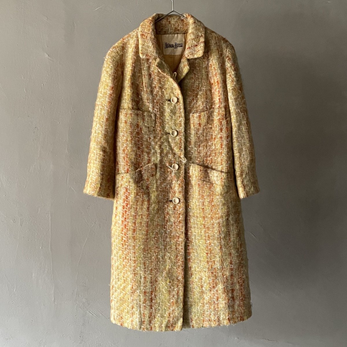 60s~ Neiman Marcus stripe pattern mohair coat | 60s~ Neiman Marcus stripe pattern mohair coat |