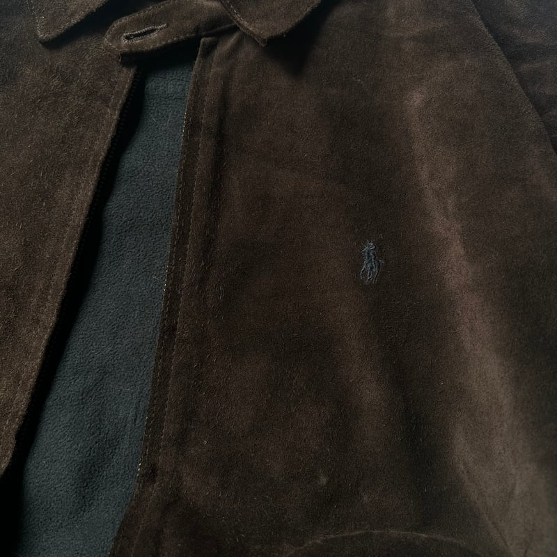 90s Ralph Lauren suede leather swing top | sui