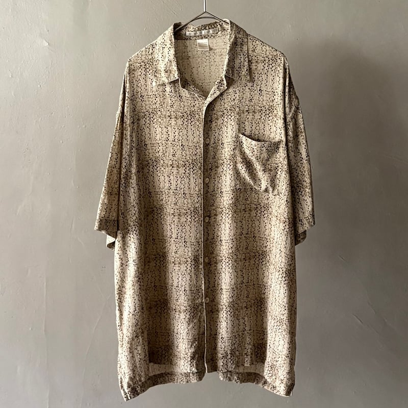 90s Perry ellis leaf pattern silk shirt | sui &