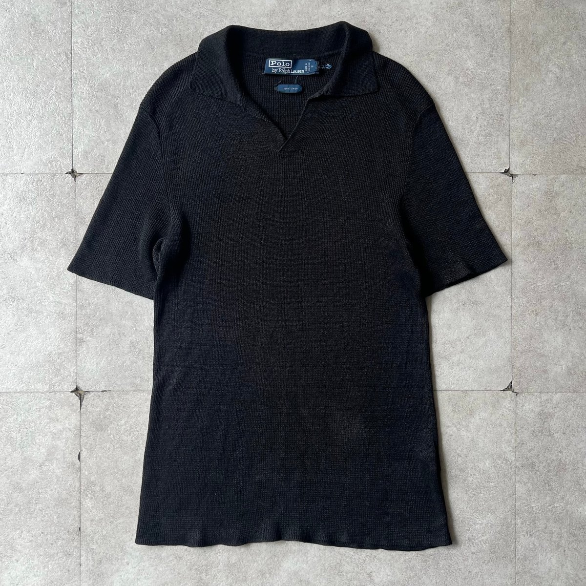 【名品図鑑】90s Polo Ralph Lauren black linen 名品図鑑】90s Polo Ralph Lauren black linen Vintage Polo