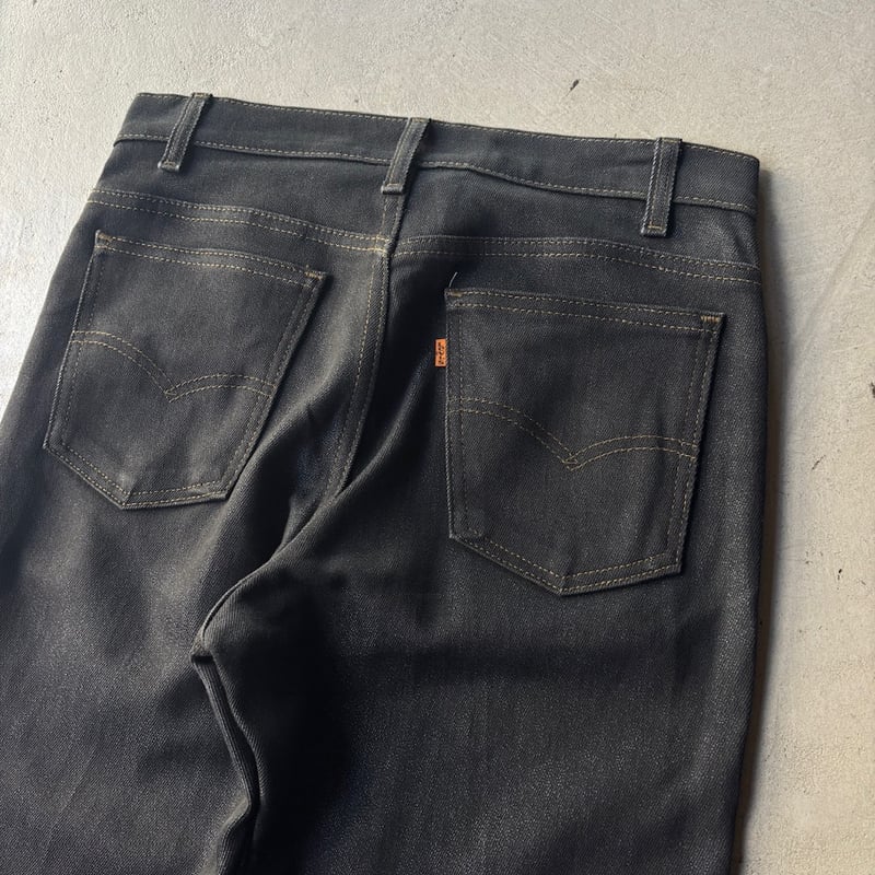 90s Levi's 517 stretch yarn-dyed black denim pa