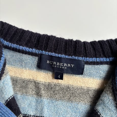 Burberry striped half zip knit