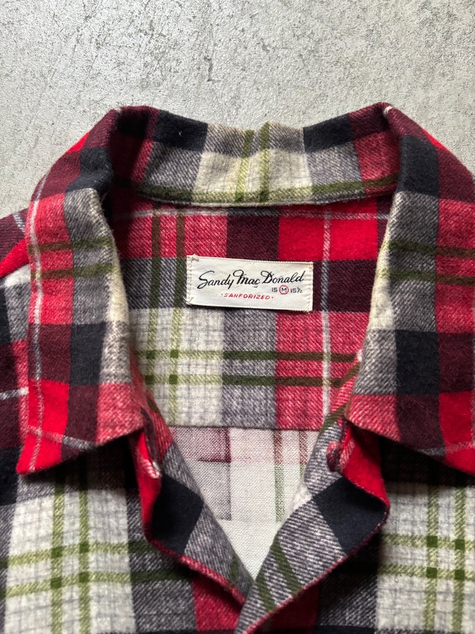 60s Sandy mac donald print flannel shirt | sui