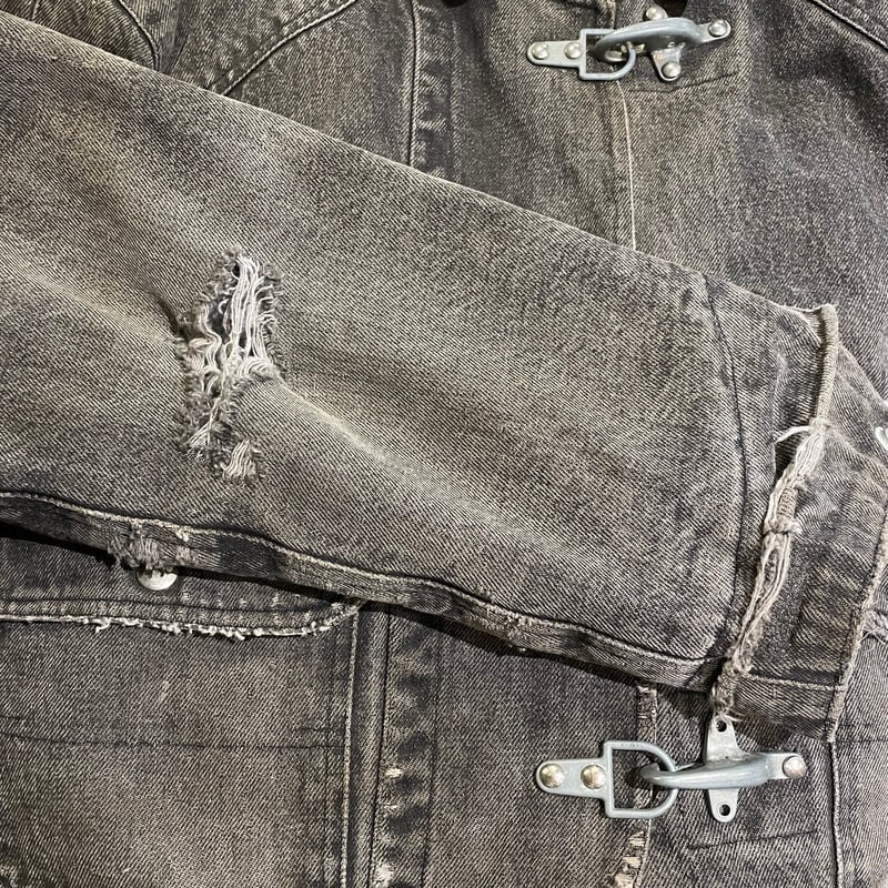90s Ralph Lauren black denim fireman jacket 90s Ralph Lauren black denim fireman jacket