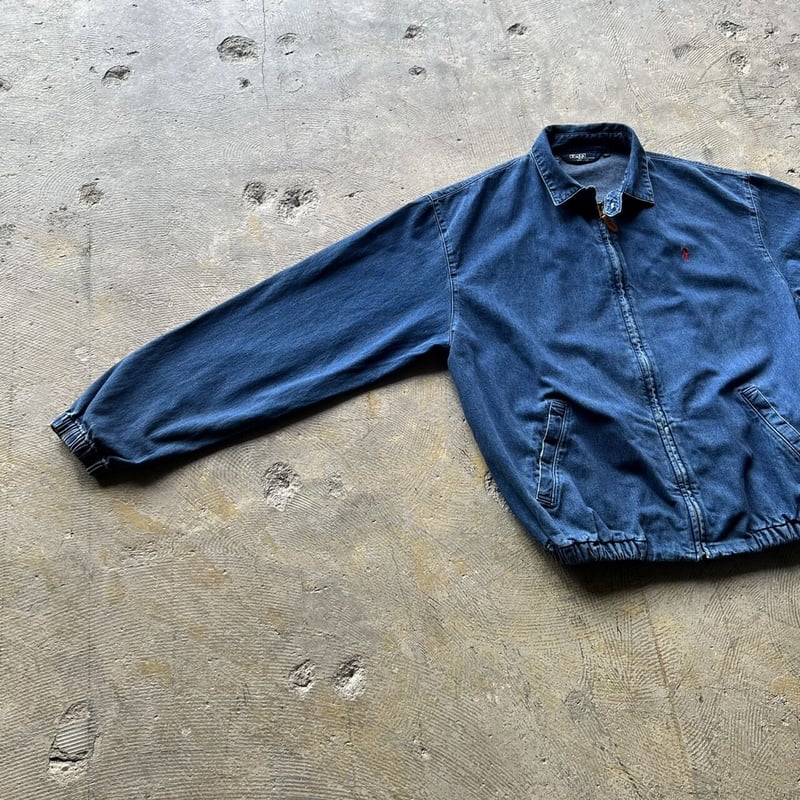POLO by RALPH LAUREN 80s ハリントンジャケット　m91 Vtg 80/90s Polo Ralph Lauren Denim Harrington Jacket Bomber