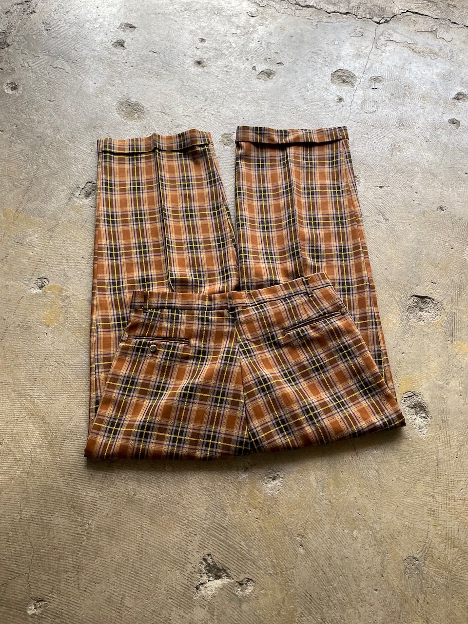 90s Smokey Joe's ワイドスラックス チェック 極太 希少 90's Smokey Joe's plaid pattern wide straight s