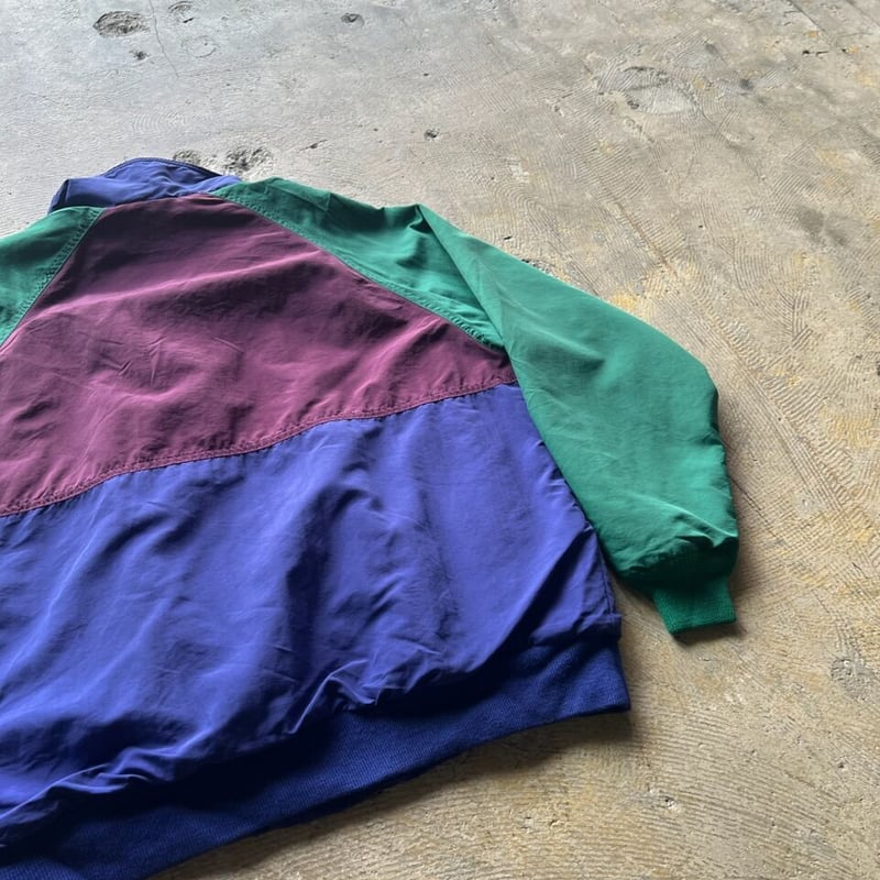 LANDS'END ナイロン ウォームアップジャケット　短丈　Vintage USA製 LANDS' END ランズエンド ウォームアップジャケット