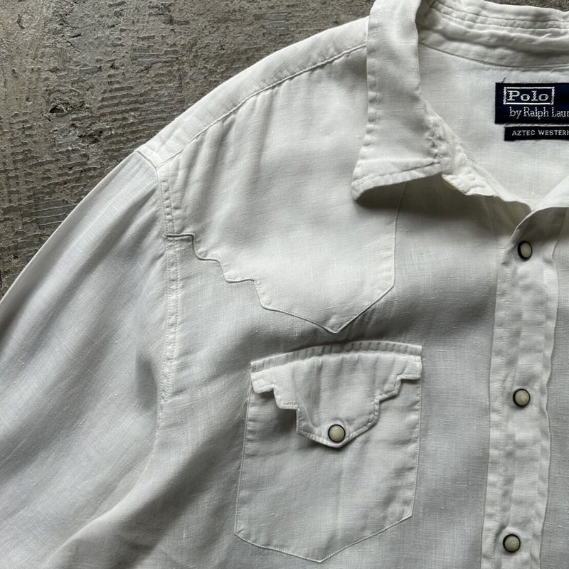 トップス 90's Polo by Ralph Lauren WESTERN shirt 90's Polo Ralph Lauren Multi Stripe Western Shirt L / ポロ