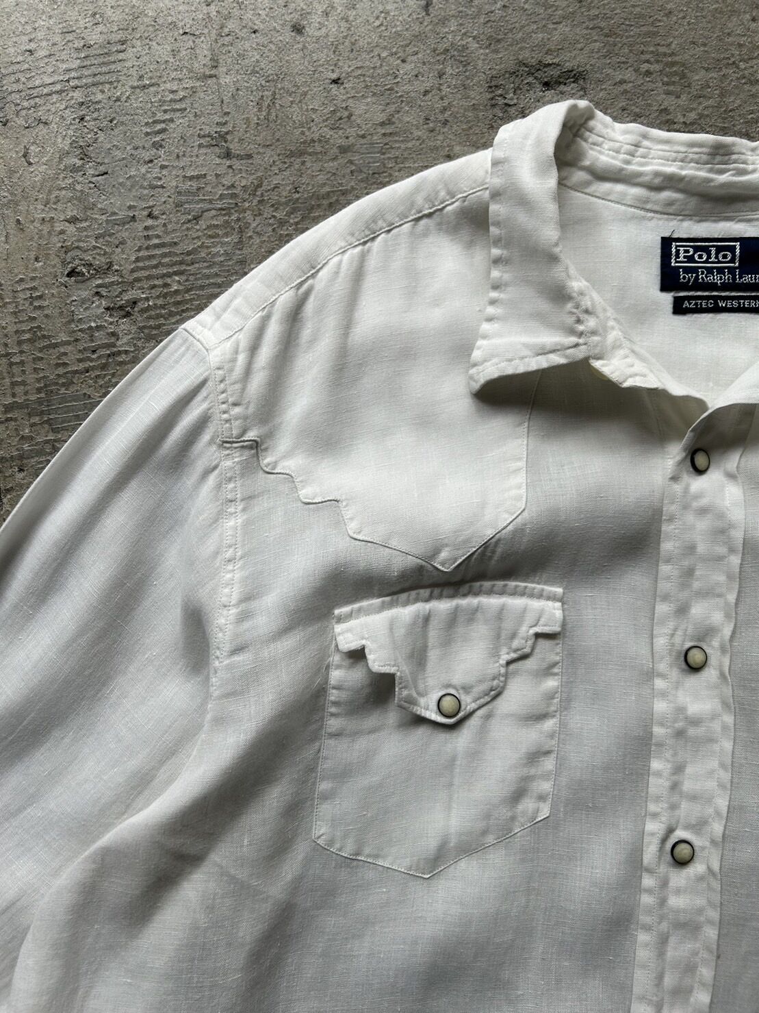 90's Polo by Ralph Lauren“AZTEC WESTERN”linen s