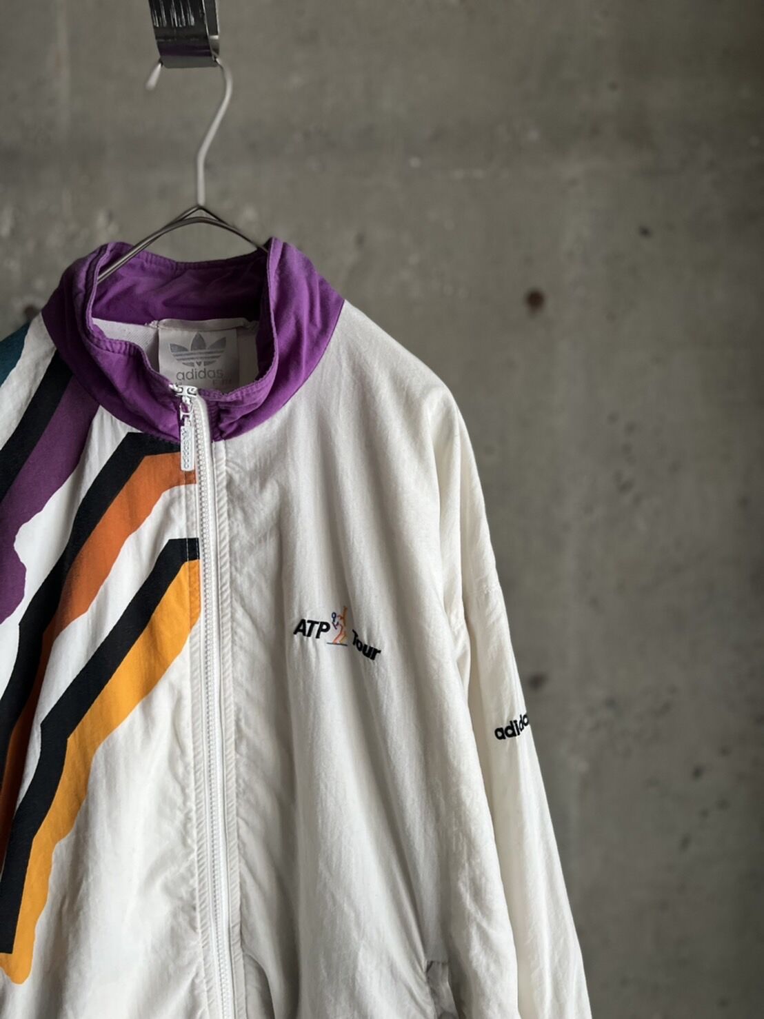 '80s adidas track jacket トラックジャケット ATP USA製 80s adidas ATP Track Jacket 紺 M アディダス トラック