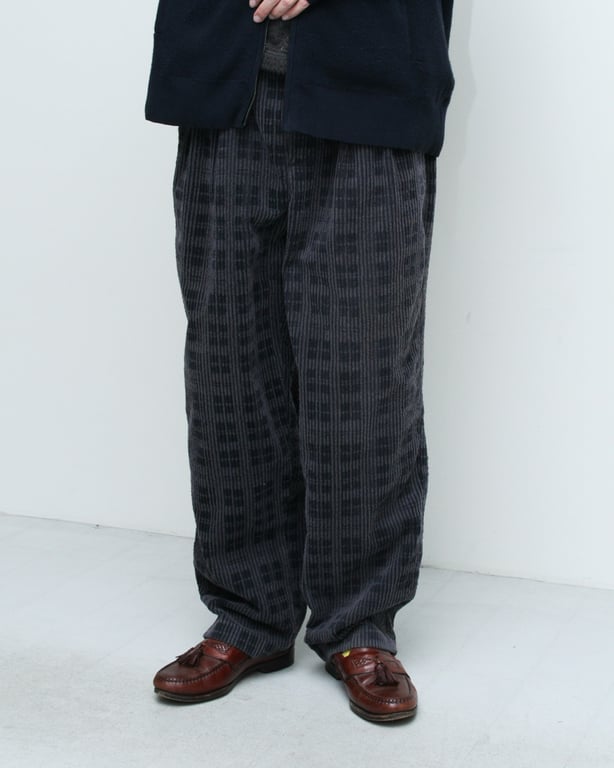 90年代 タックパンツ（90s~ Plaid pattern 2-tuck corduroy pants）