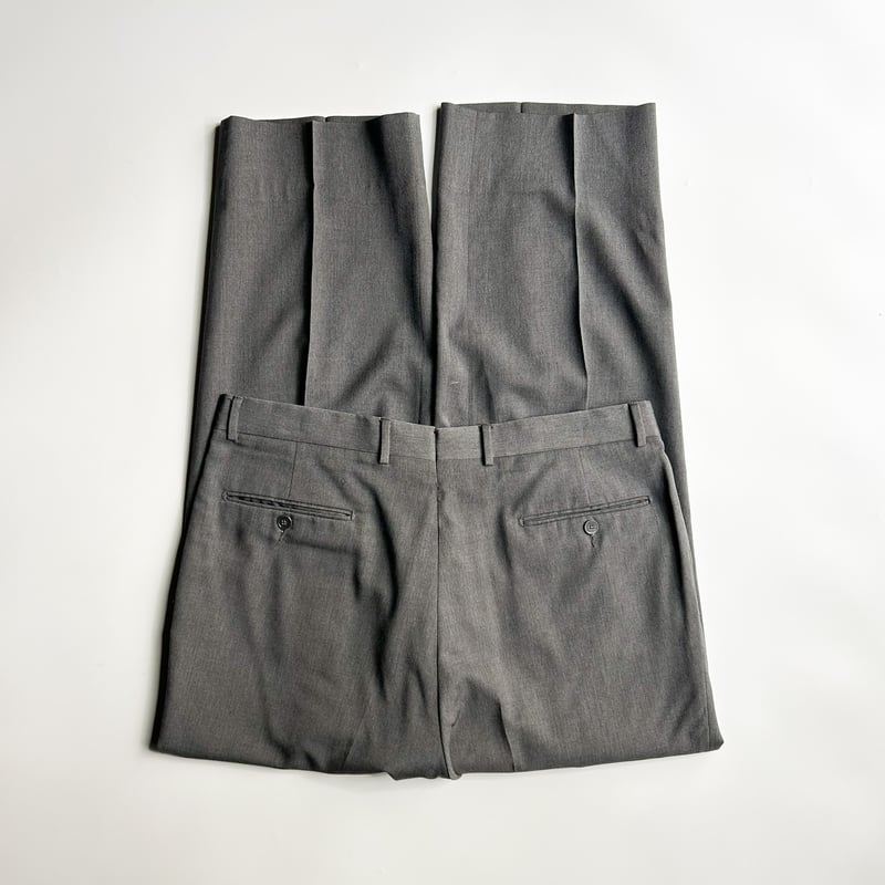 80s GIVENCHY MONSIER スーツ 42 USA製 W35 80's~ MONSIEUR by GIVENCHY gabardine fabric tuc