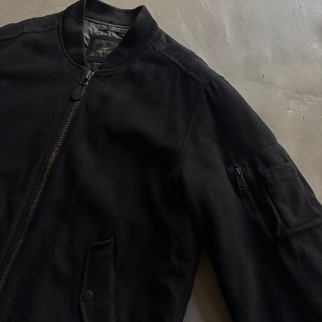 90s Lacoste type MA-1 wool jacket