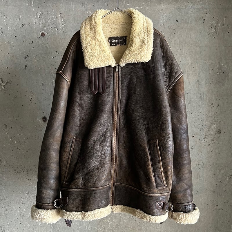 90's Garvapiel B-3 type mouton leather jacket |