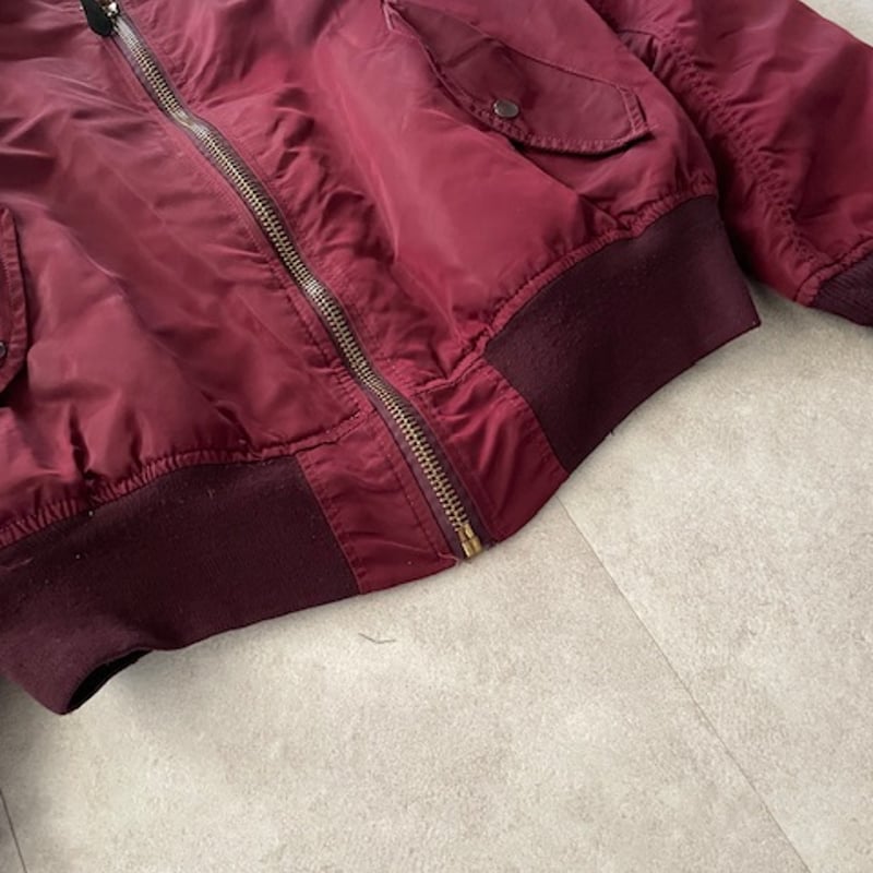 バーガンディ ALPHA MA-1 フライトジャケット Alpha Industries ALPHA アルファ MA-1 フライトジャケット 中綿
