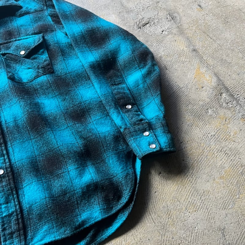 70s pendleton western ombre check shirt | sui & 70s pendleton western ombre check shirt | sui &