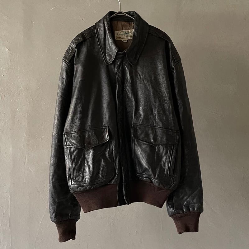 80s L.L.Bean A-2 type leather jacket ''Thinsula...