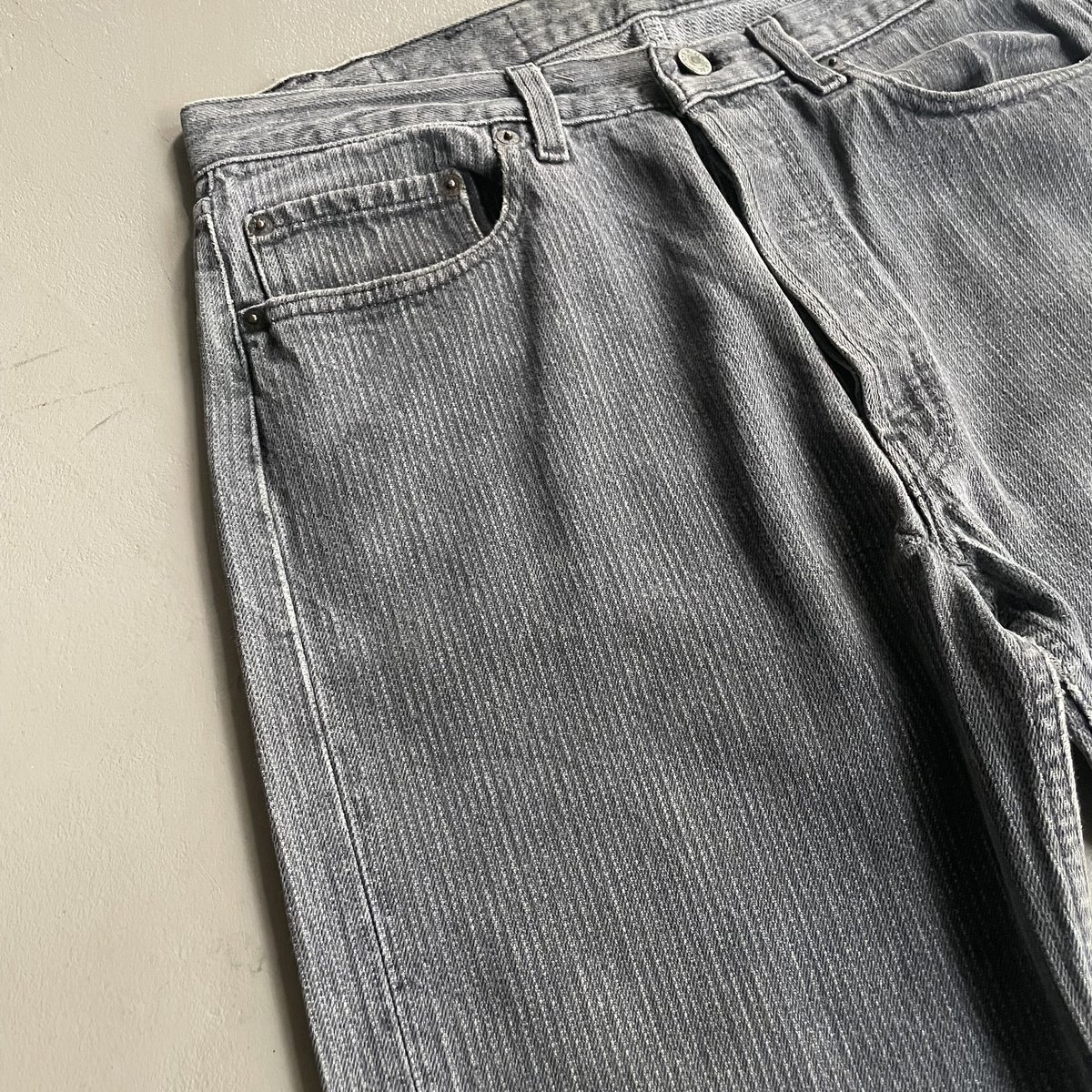 80s Levis 501 stripe pattern ''black'' denim pa 80s Levis 501 stripe pattern ''black'' denim pa
