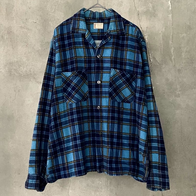 60s town craft print flannel shirt | sui & shara