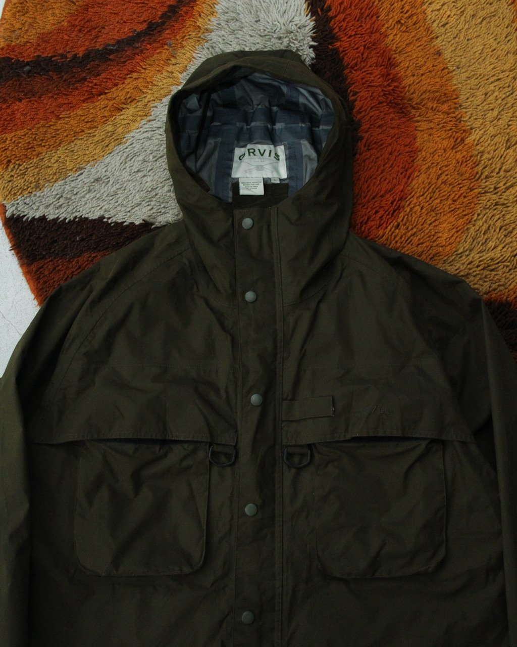 90s~ Orvis design hooded zip up fishing jacket