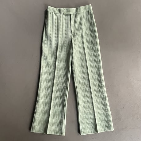 70s Cable stripe pattern flare pants
