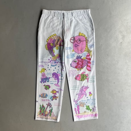80s~ hand paint pants | sui & shara