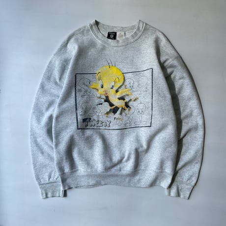 TWEETY　パーカー　レディスL　黒　UK古着 ltb-2403-1.jpg