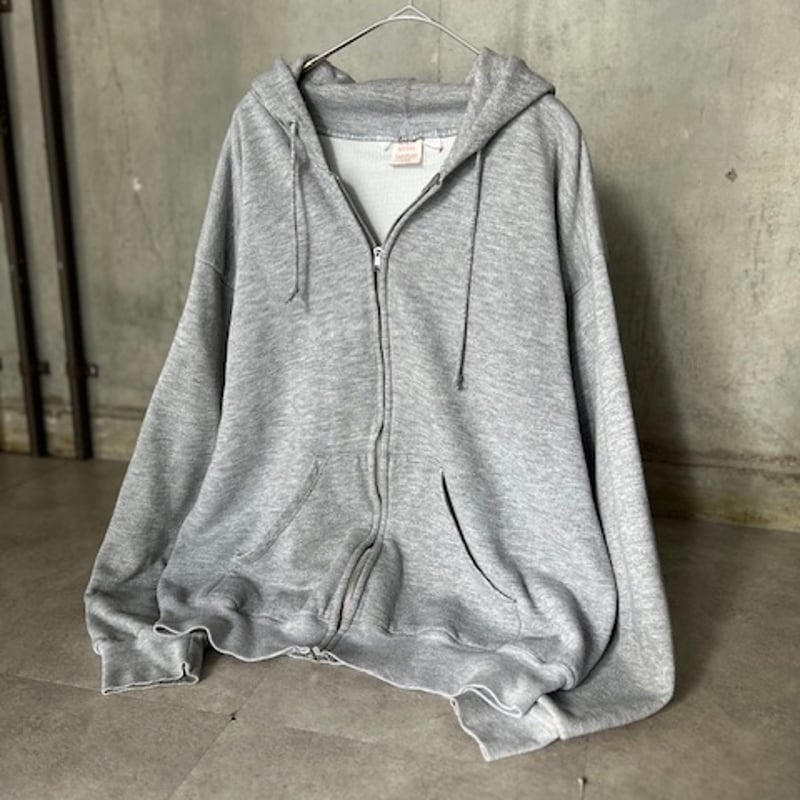 90s double face zip up hoodie made in USA | su