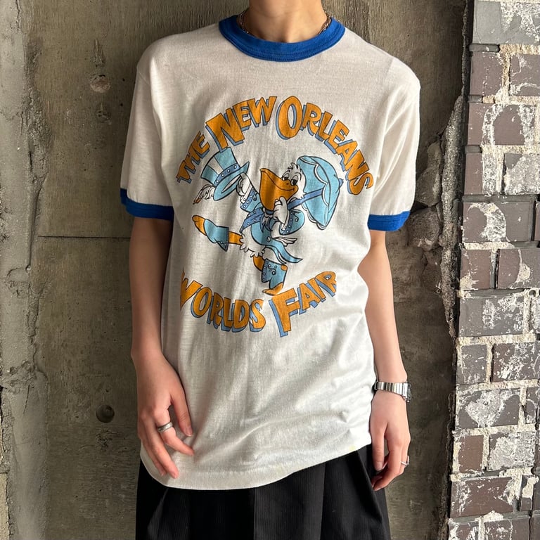 80's print ringer T-shirt