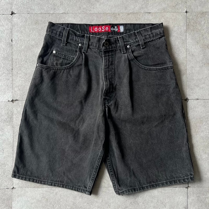 値下げ中　リーバイス　シルバータブ　ショーツ　ブラック　90s 古着 90s USA製 Levi's Silver Tab 「Loose」 ブラック デニム
