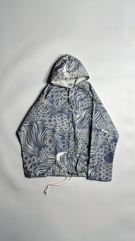 90's Michigan Rag all over print jacket “Goldfish”