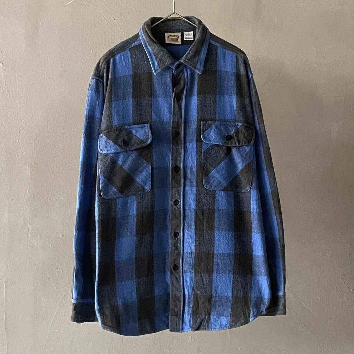 90s Five brother block check flannel shirt | su...