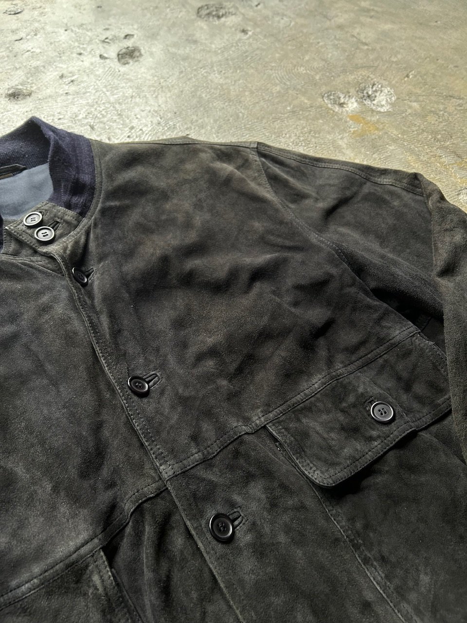 -90's A-1 suède leather jacket バルスターブルゾン 90's~ A-1 type suède leather valstar jacket | s
