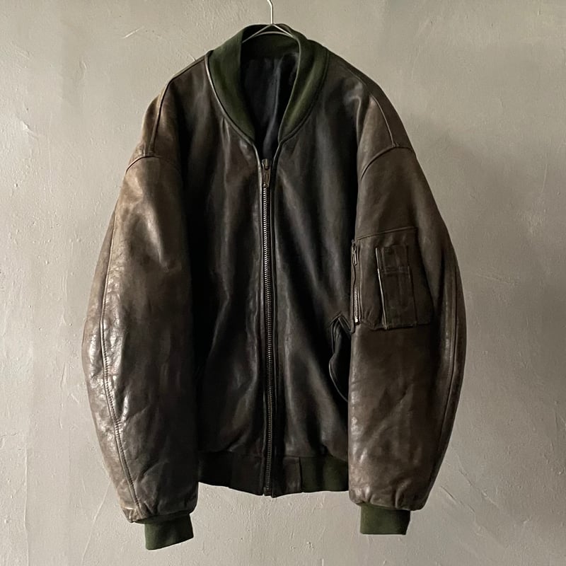 90s〜 MA-1 leather jacket | sui & shara