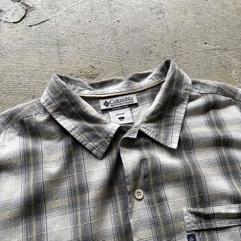 90s~ clombia ombre check open collar shirt | su 90s~ clombia ombre check open collar shirt | su