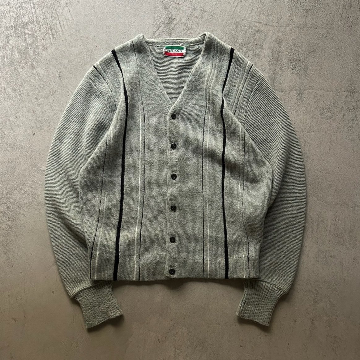 80s Switching design acrylic knit cardigan | s