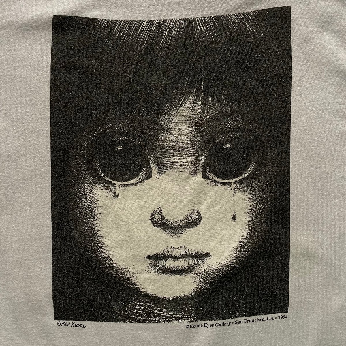 90s MDH Keane ″Big eyes″ art print tee | sui &