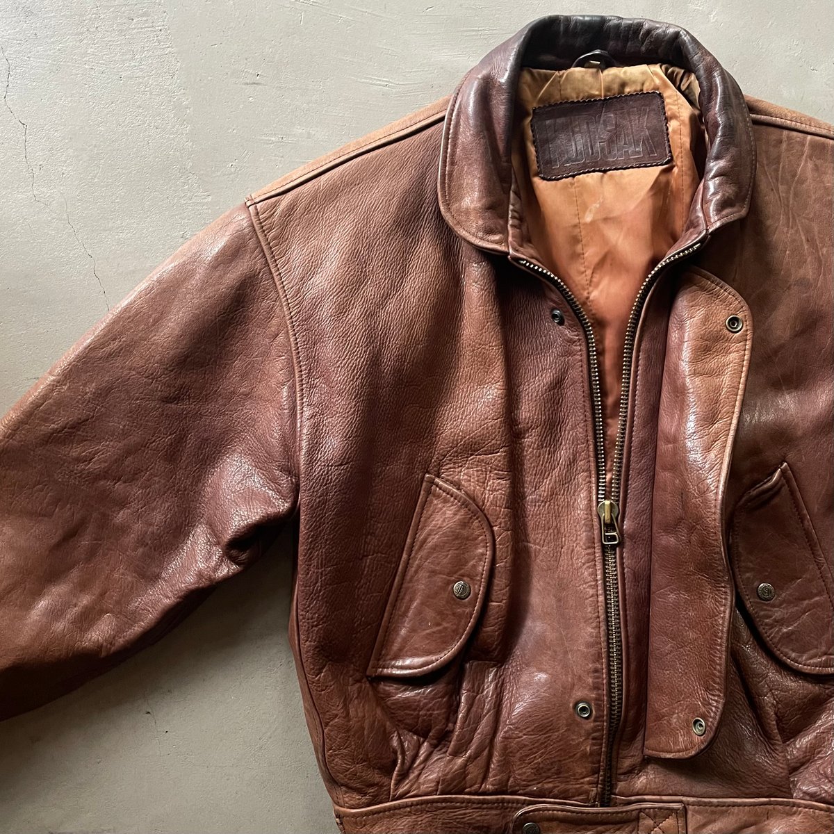 90s Leather Jacket ブラウン レザージャケット 90s Ralph Lauren LEATHER JACKET Size S | KORDS