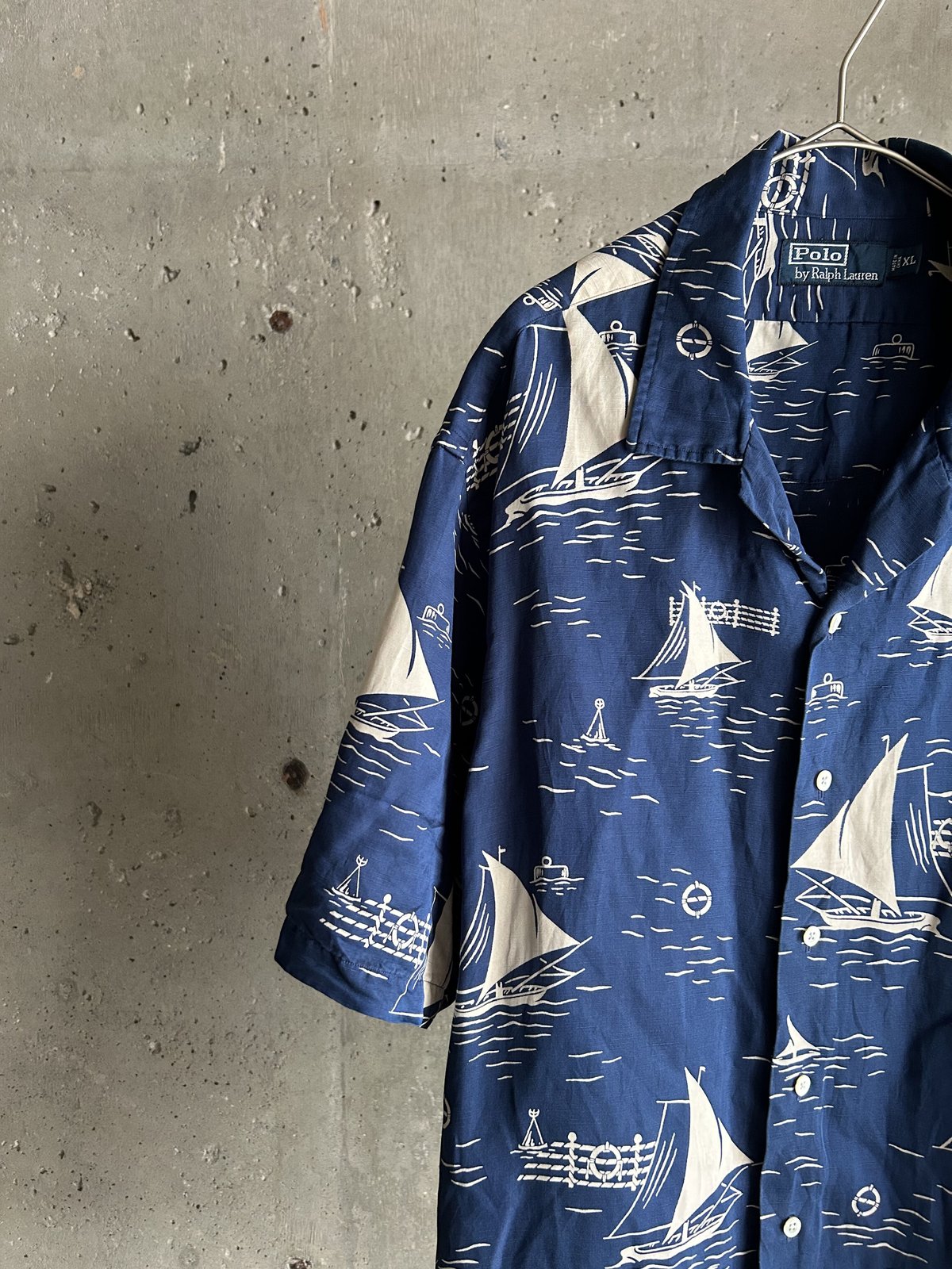Polo Ralph Lauren 開襟シャツ ヨット柄 レーヨン Polo Ralph Lauren 開襟シャツ ヨット柄 レーヨン - メルカリ